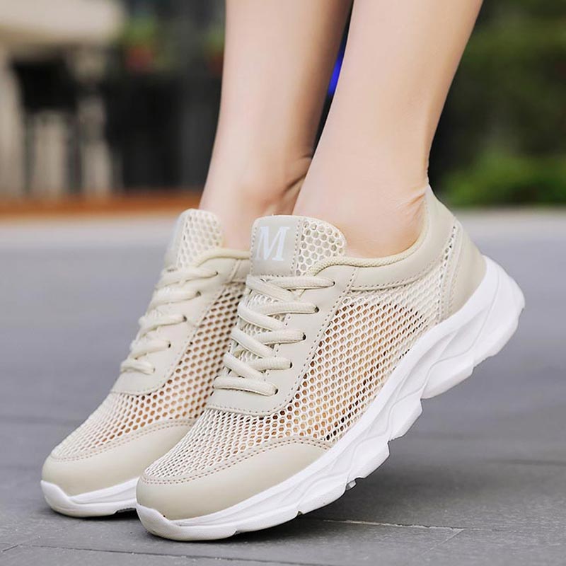Ethnic Fashion Online - ฤดูร้อน Breathable รองเท้าผ้าใบผู้หญิงตาข่ายผู้หญิงกีฬารองเท้าน้ําหนักเบารองเท้าผู้หญิง T ใหม่ 2019