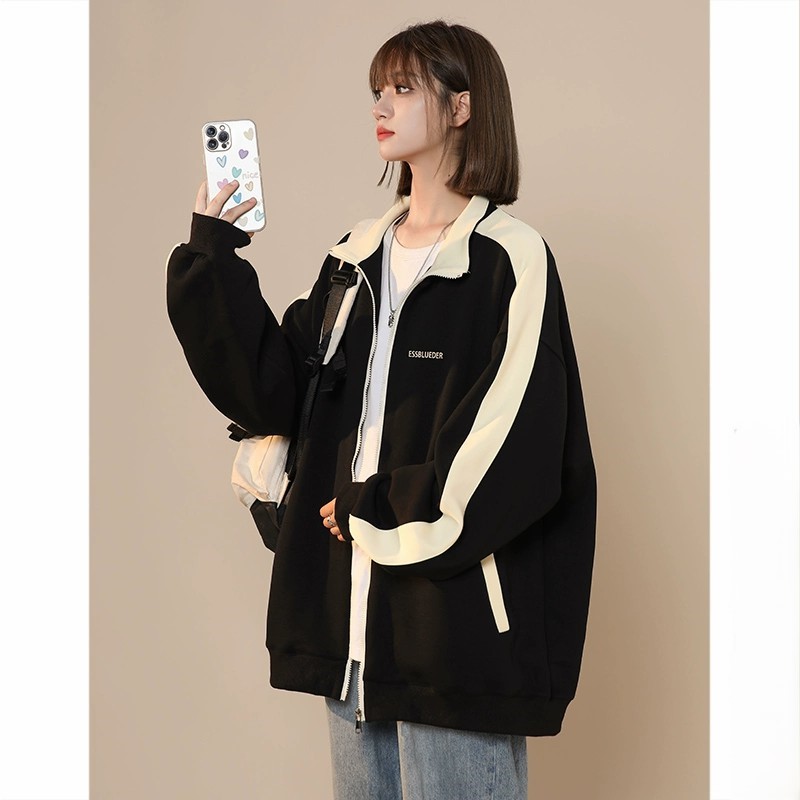 Ethnic Chic Fashion - เสื้อแจ็คเก็ตเบสบอลผู้หญิง ลายตัวอักษร K แฟชั่นฤดูร้อน ดีไซน์เก๋ ลายดอกไม้