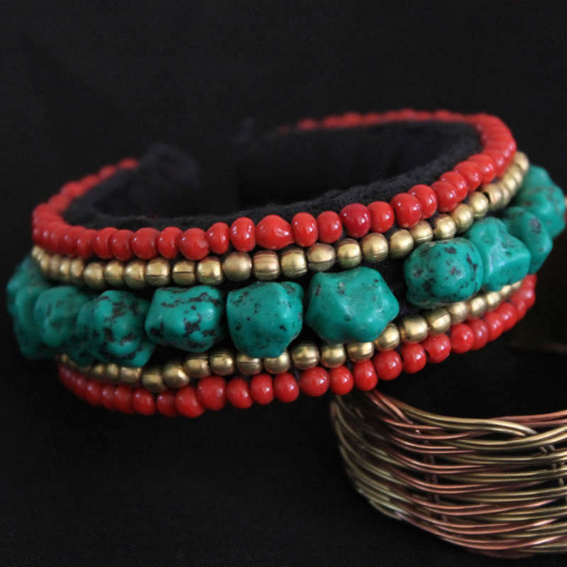 กำไลข้อมือทำมือสไตล์ทิเบต ประด - Ethnic Fashion Com บทวิจารณ์และราคา