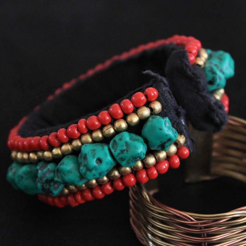กำไลข้อมือทำมือสไตล์ทิเบต ประด - Ethnic Fashion Com บทวิจารณ์และราคา