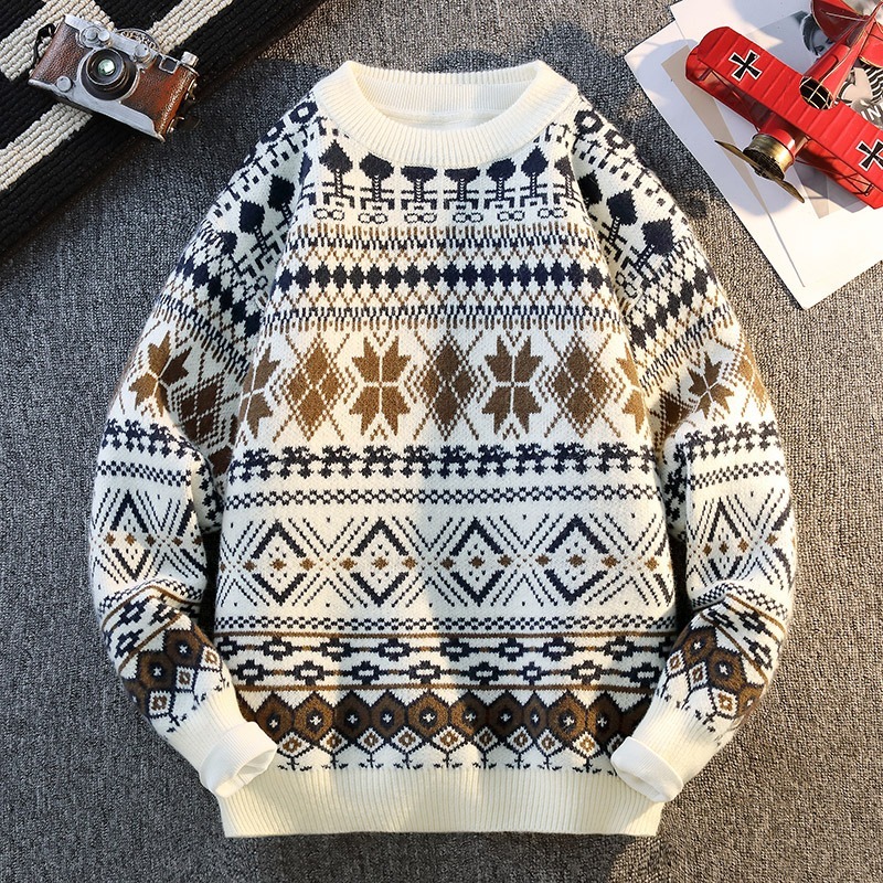 เสื้อสเวตเตอร์ผู้ชาย แขนยาว คอ - Ethnic Fashion Men บทวิจารณ์และราคา