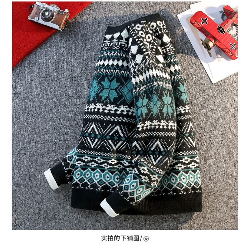 เสื้อสเวตเตอร์ผู้ชาย แขนยาว คอ - Ethnic Fashion Men บทวิจารณ์และราคา