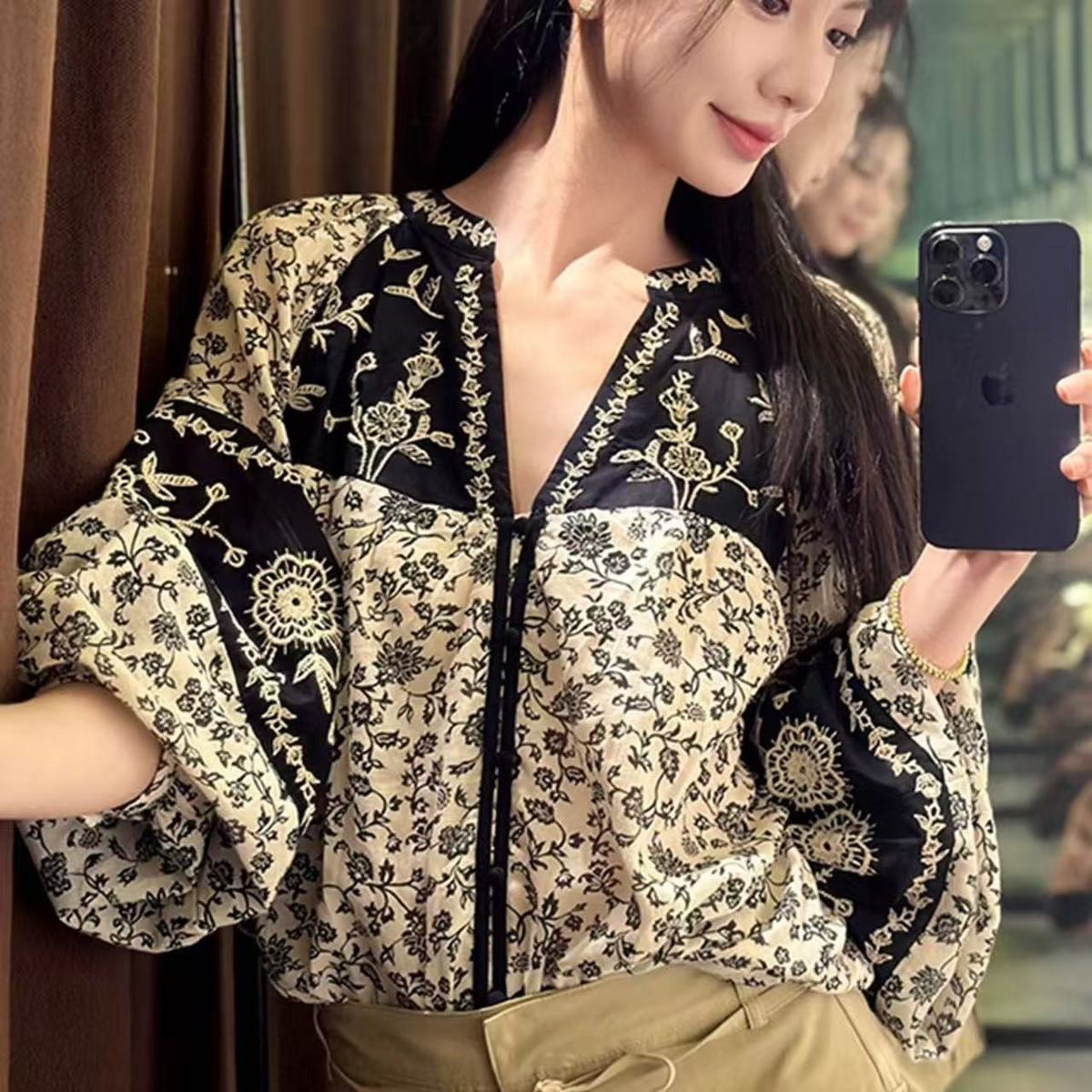 เสื้อเชิ้ตลายพิมพ์สไตล์ชนเผ่าส - Ethnic Chic Fashion บทวิจารณ์และราคา