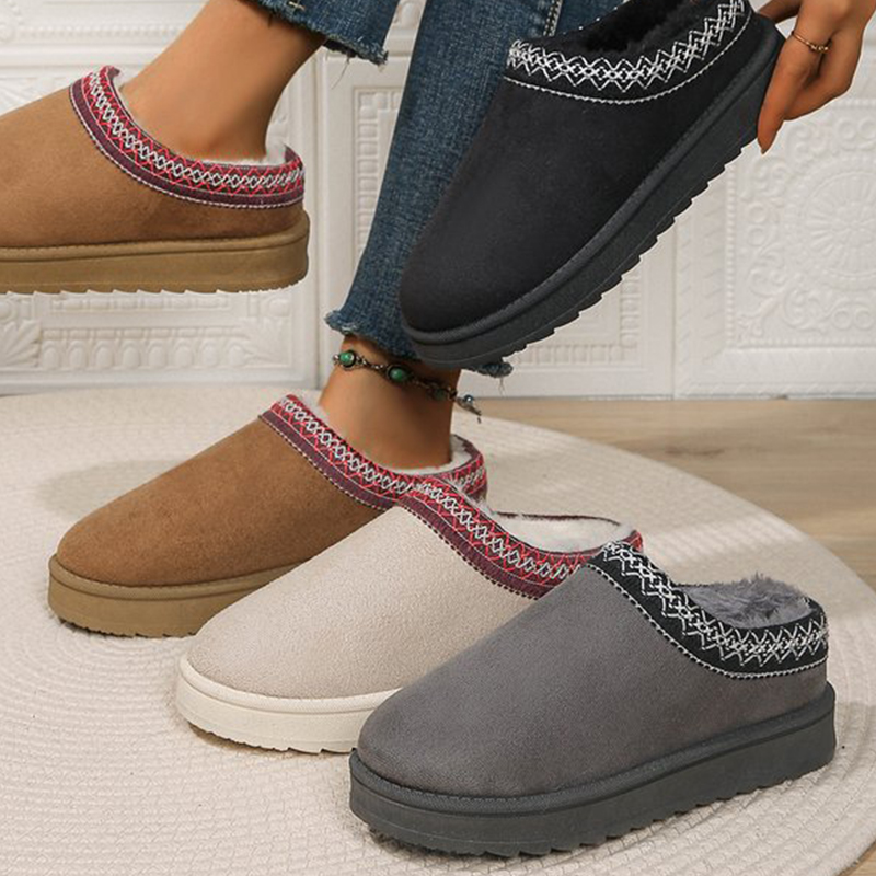 รองเท้าบูทหิมะผู้หญิงแบบสวมสบา - Ethnic Fashion Online บทวิจารณ์และราคา