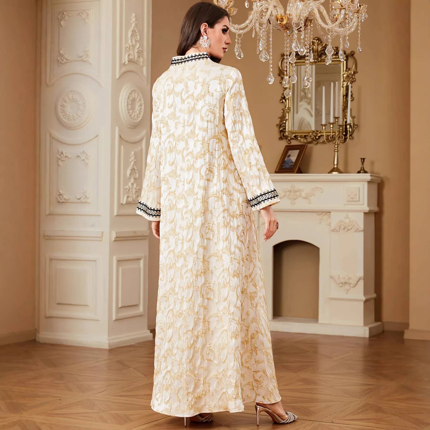 ชุดเดรสคอวีปักลายสไตล์ชนเผ่า ส - Urban Ethnic Fashion บทวิจารณ์และราคา