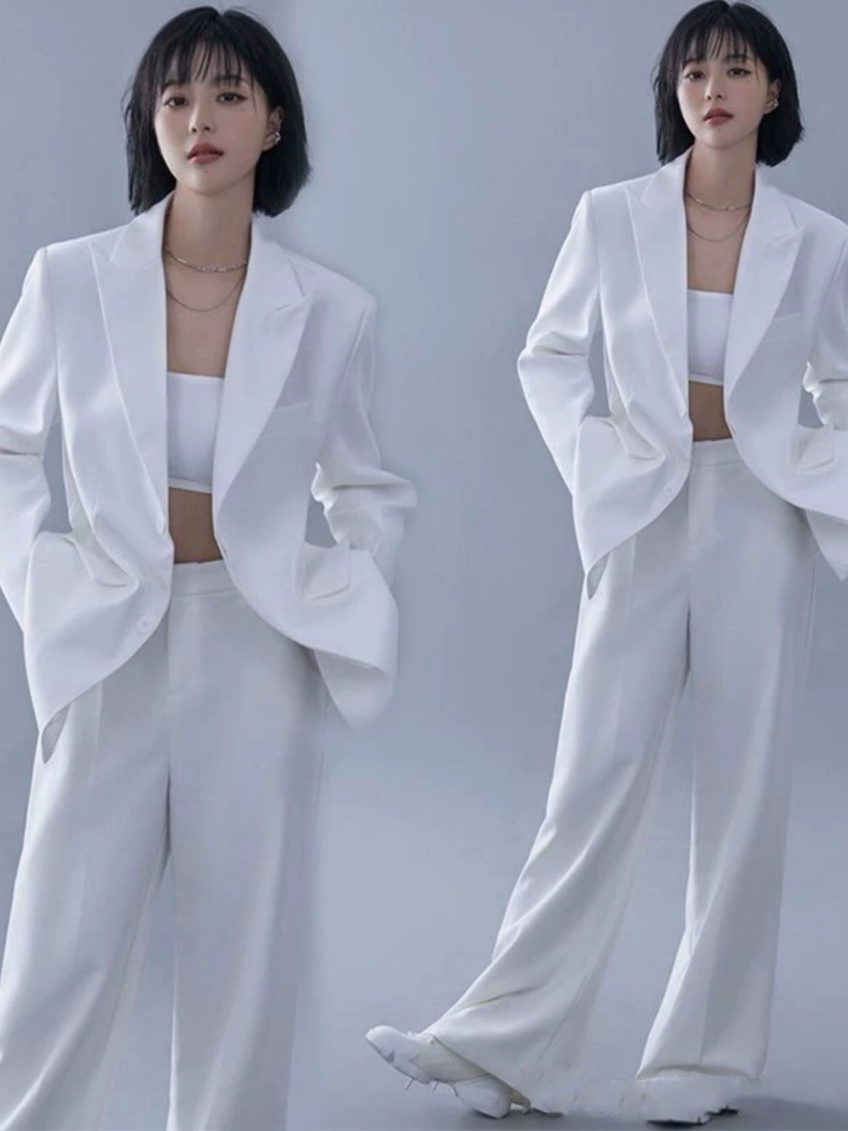 นิตยสารแฟชั่นธีมชุดสูทสีขาว ภา - Ethnic Fashion Images บทวิจารณ์และราคา