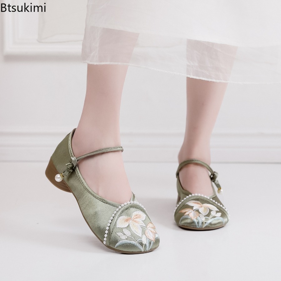 แฟชั่นปักลายสไตล์จีนรองเท้าส้น - Ethnic And Fashion บทวิจารณ์และราคา