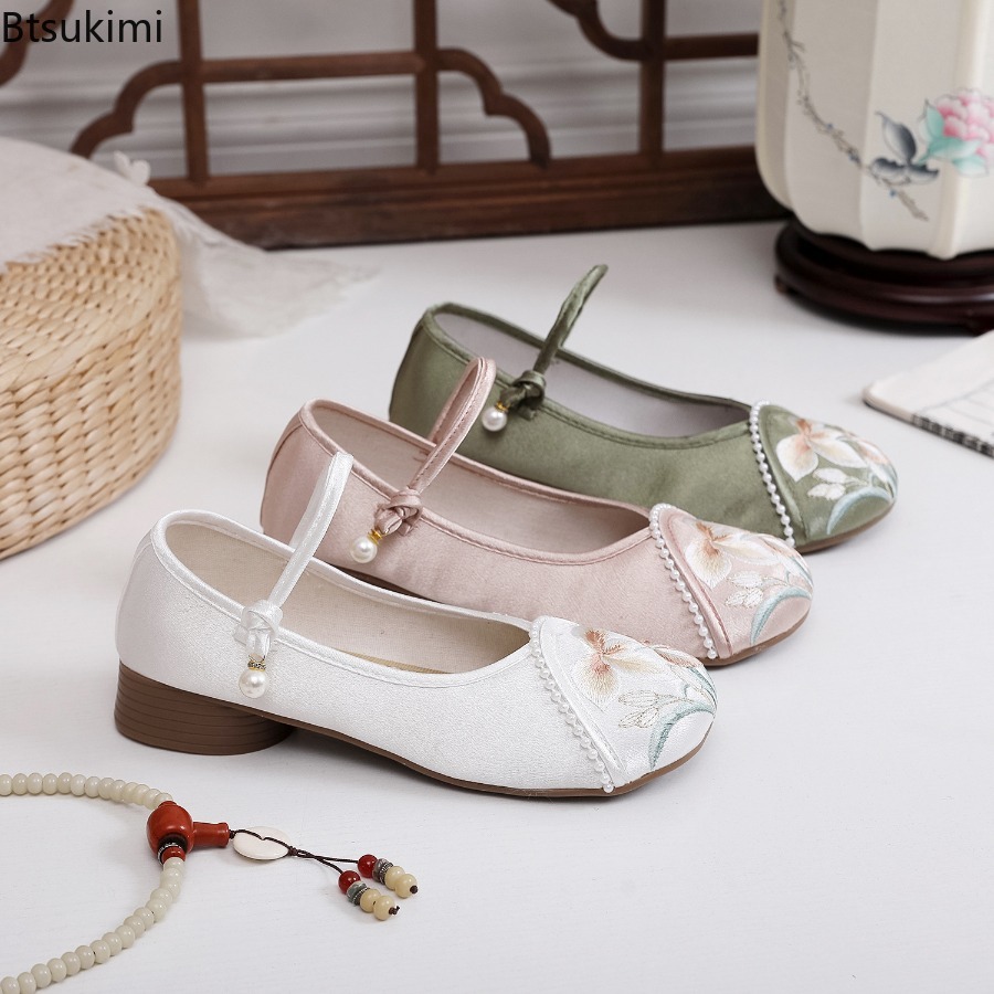 แฟชั่นปักลายสไตล์จีนรองเท้าส้น - Ethnic And Fashion บทวิจารณ์และราคา