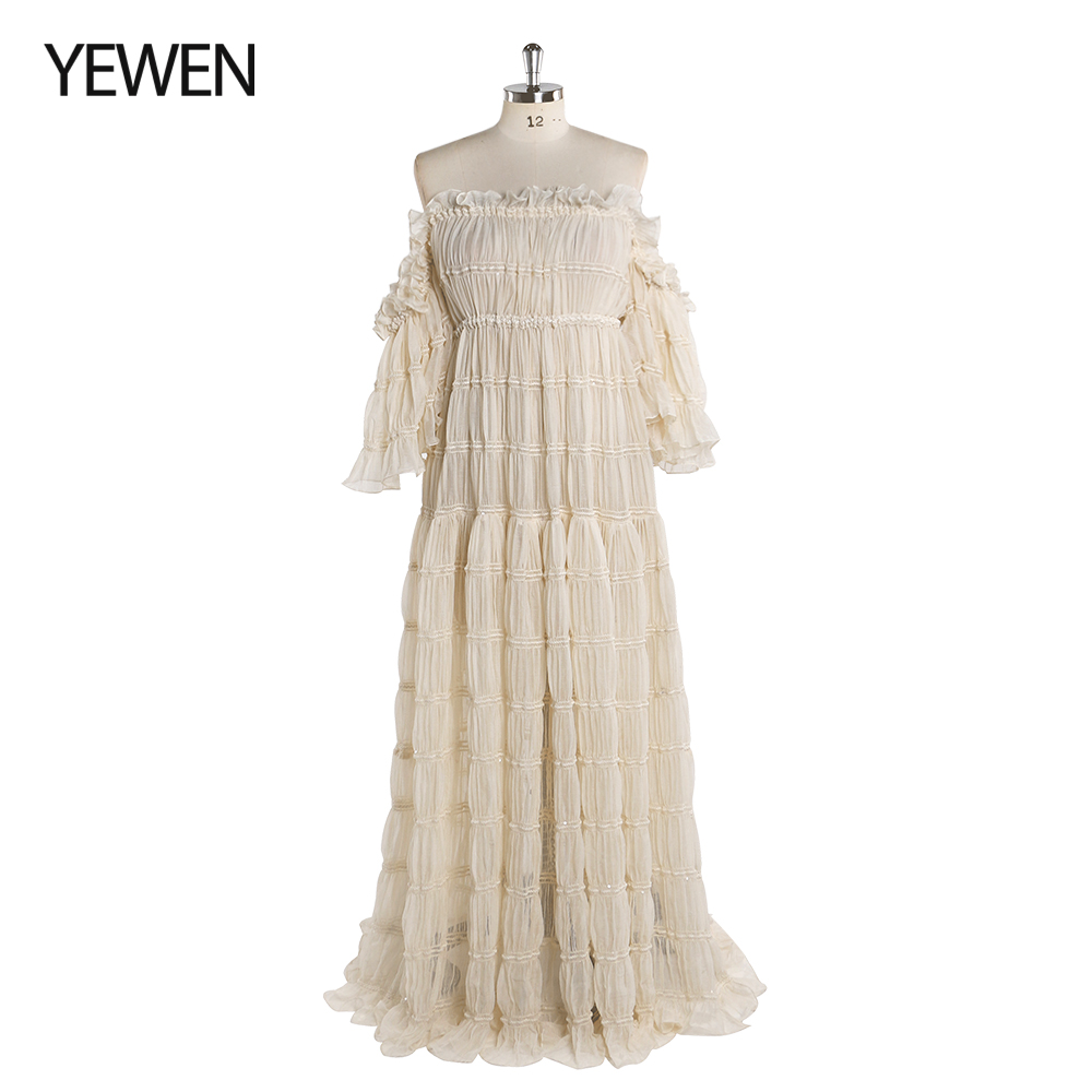 ชุดเดรสถ่ายภาพคนท้องแบบเปิดไหล - Ethnic Fashion Dress บทวิจารณ์และราคา
