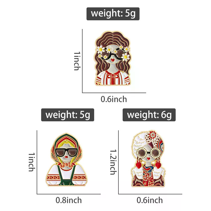 เข็มกลัดเคลือบลายการ์ตูนตัวละค - Ethnic Fashion Images บทวิจารณ์และราคา
