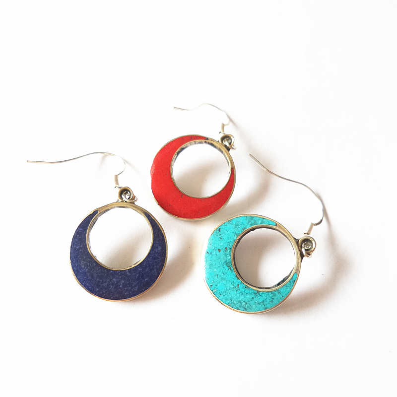 ต่างหูวินเทจลายชนเผ่า ต่างหูวง - Ethnic Fashion Com บทวิจารณ์และราคา