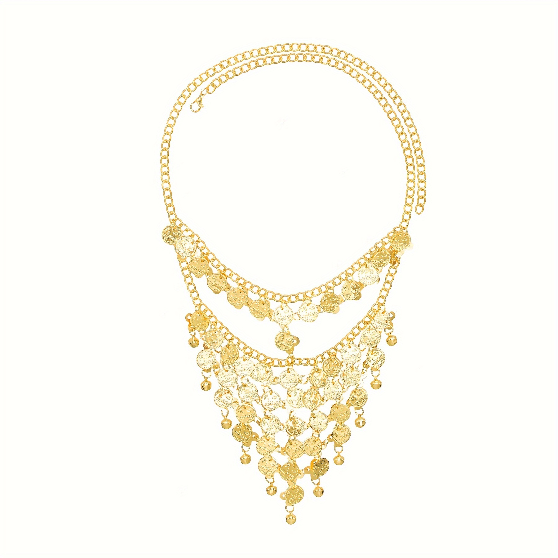 สีทองเหรียญโซ่ยาวพู่สร้อยคอเส้ - Ethnic Fashion Co In บทวิจารณ์และราคา