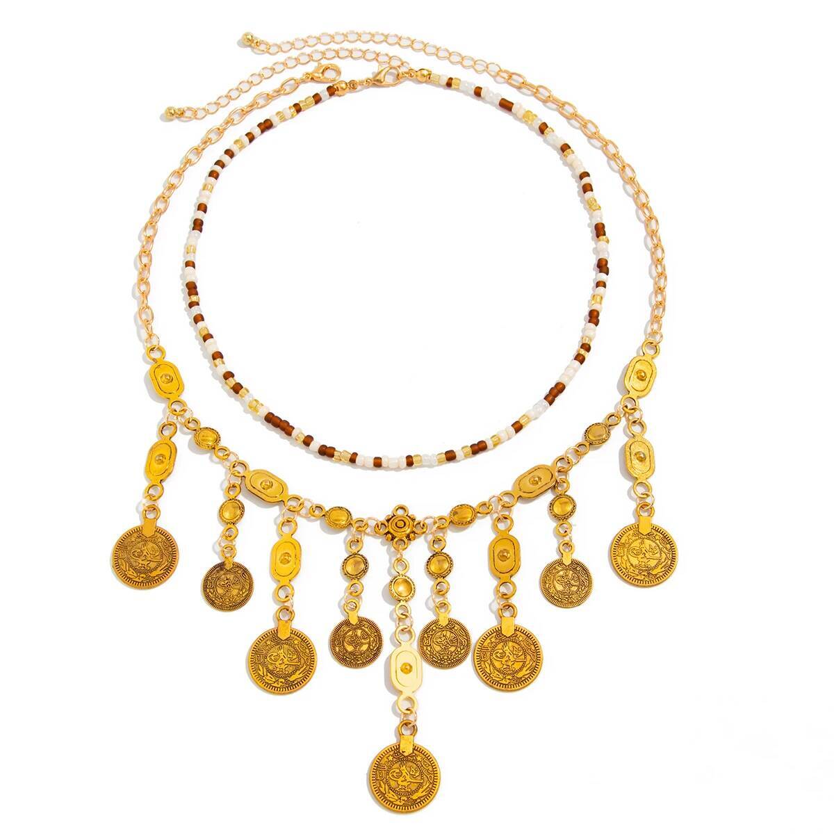 อิงเมก ​   สร้อยคอจี้พู่เหรียญ - Ethnic Fashion Co In บทวิจารณ์และราคา