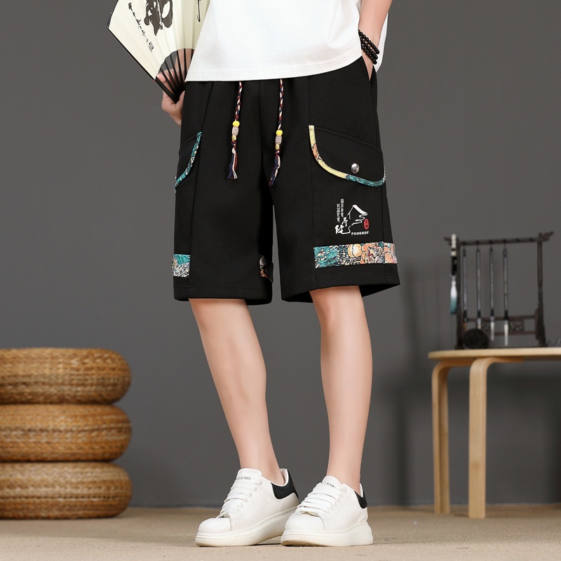 กางเกงขาสั้นผู้ชายผ้าไอซ์ซิลค์ - Urban Ethnic Fashion บทวิจารณ์และราคา