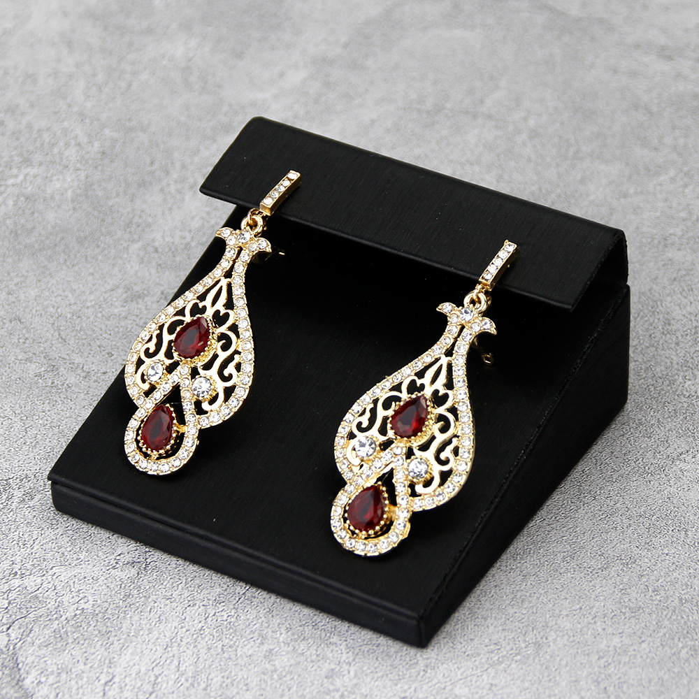 ต่างหูห้อยสุดเก๋18K สีทองของชา - Ethnic Chic Fashion บทวิจารณ์และราคา