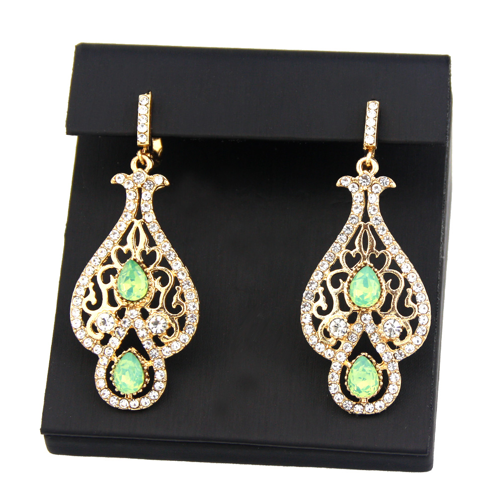 ต่างหูห้อยสุดเก๋18K สีทองของชา - Ethnic Chic Fashion บทวิจารณ์และราคา