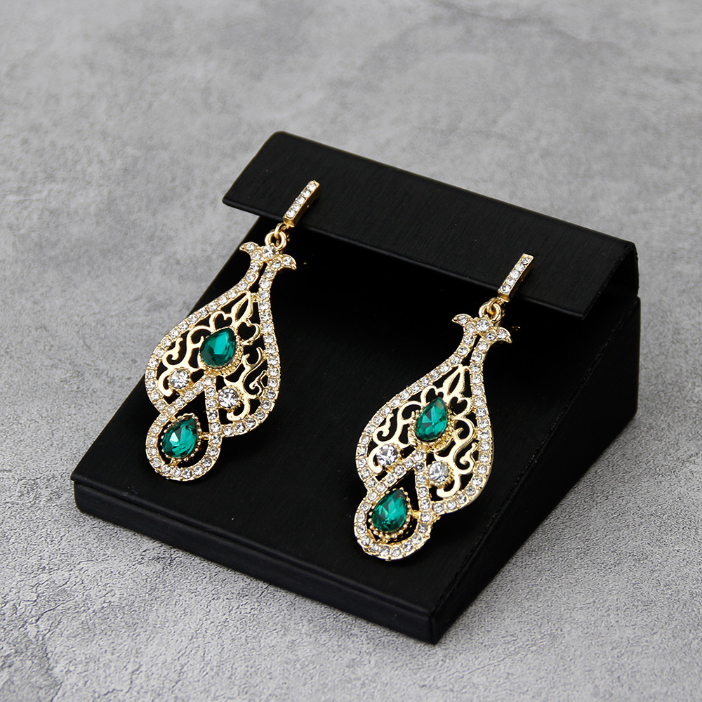 ต่างหูห้อยสุดเก๋18K สีทองของชา - Ethnic Chic Fashion บทวิจารณ์และราคา