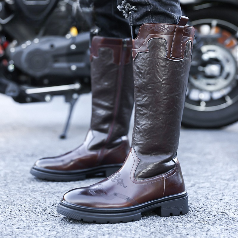 รองเท้าบูทผู้ชายแบบหุ้มข้อกลาง - Ethnic Fashion Men บทวิจารณ์และราคา