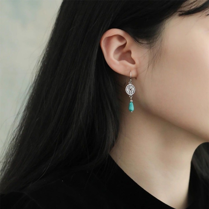 925 เงินสเตอร์ลิงต่างหูจีนโบรา - Ethnic Fashion Co In บทวิจารณ์และราคา