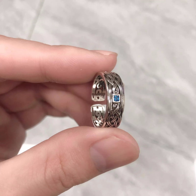 Buyee 925 เงินสเตอร์ลิงแหวนคู่ - Ethnic Fashion Men บทวิจารณ์และราคา