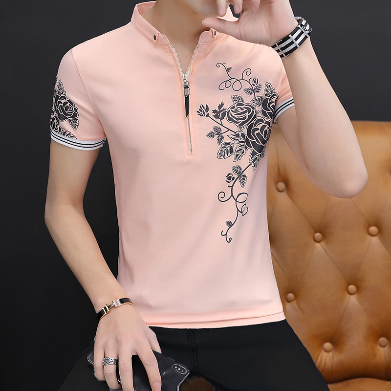 เสื้อยืดแขนสั้นคอตั้งพิมพ์ลายแ - Urban Ethnic Fashion บทวิจารณ์และราคา