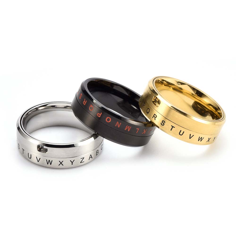 ผู้ชายสแตนเลสสตีล Spinner แหวน - Urban Ethnic Fashion บทวิจารณ์และราคา