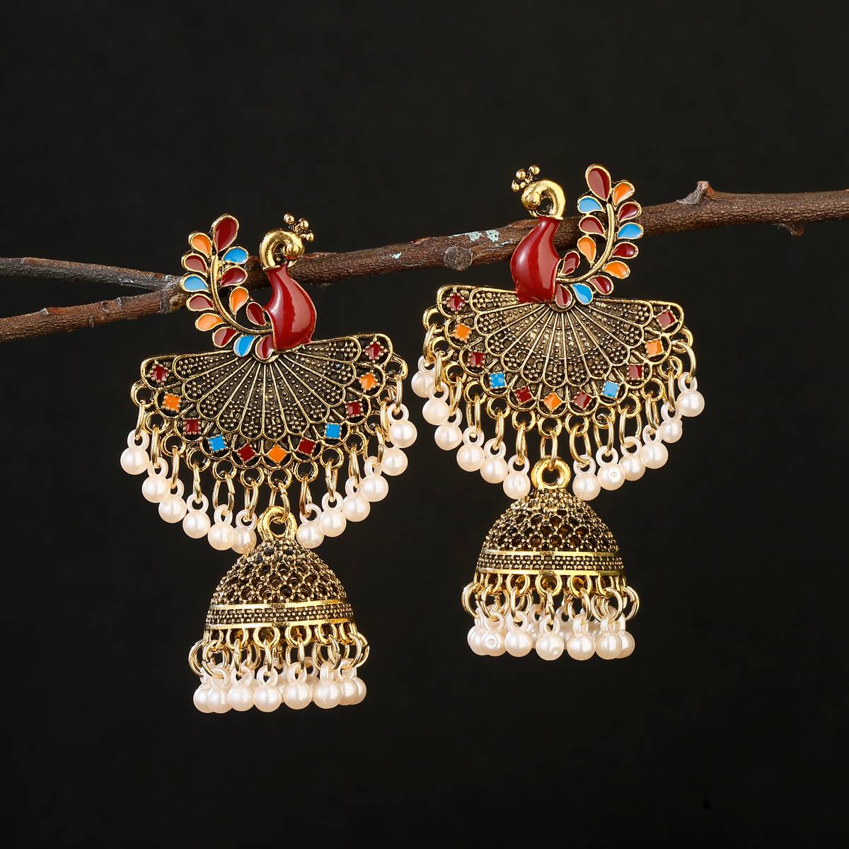 Vintage โบราณอินเดียหยดน้ำมันน - Ethnic Indian Fashion บทวิจารณ์และราคา