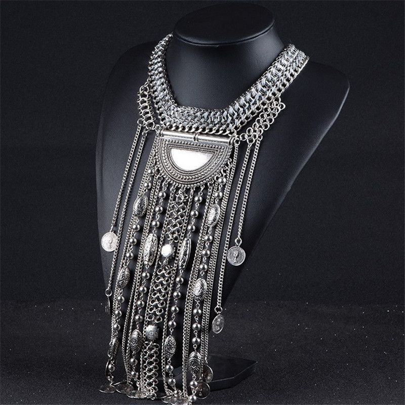 แฟชั่น Maxi ยาวพู่สร้อยคอผู้หญ - Ethnic Fashion Co In บทวิจารณ์และราคา