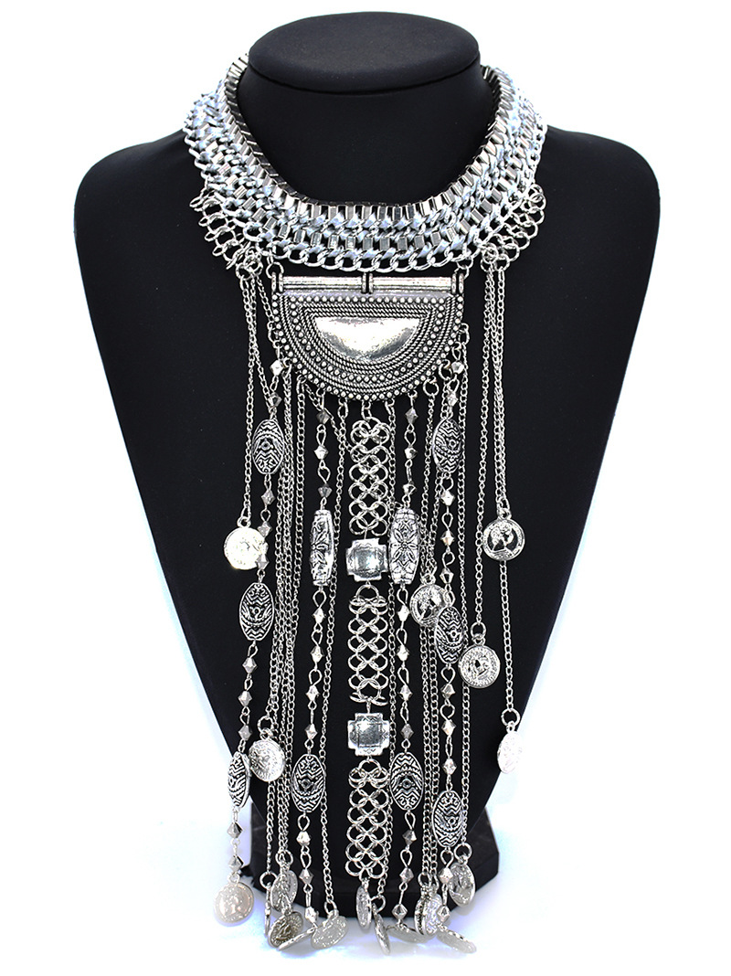 แฟชั่น Maxi ยาวพู่สร้อยคอผู้หญ - Ethnic Fashion Co In บทวิจารณ์และราคา