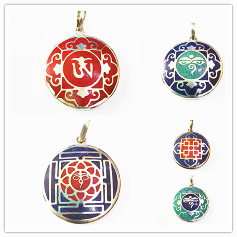 จี้โลหะสีขาวแบบทิเบต ลายแมนดาล - Ethnic Fashion Com บทวิจารณ์และราคา