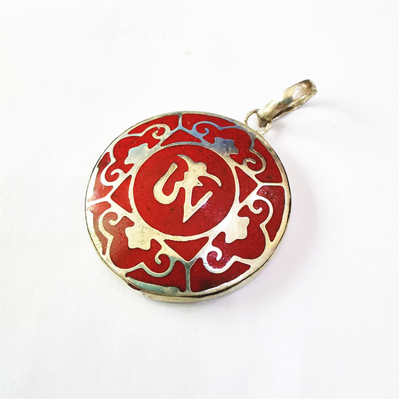 จี้โลหะสีขาวแบบทิเบต ลายแมนดาล - Ethnic Fashion Com บทวิจารณ์และราคา