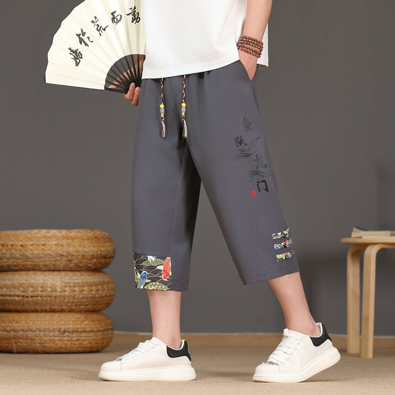 กางเกงขาสั้นผู้ชายฤดูร้อนผ้าไห - Urban Ethnic Fashion บทวิจารณ์และราคา