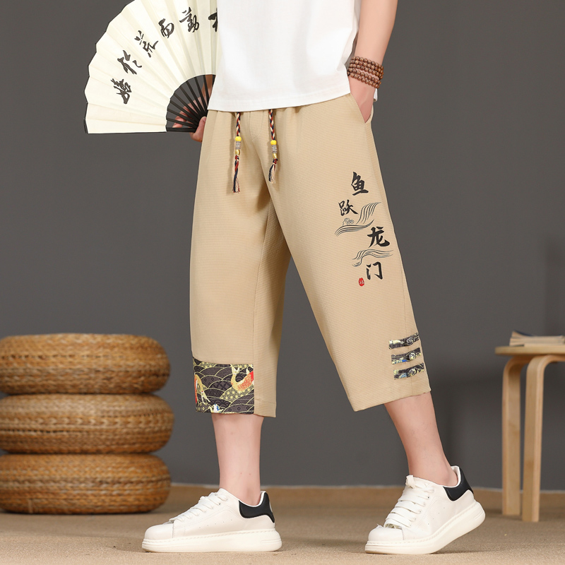 กางเกงขาสั้นผู้ชายฤดูร้อนผ้าไห - Urban Ethnic Fashion บทวิจารณ์และราคา